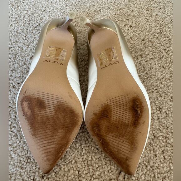 Aldo Ombre White/Gold Stessy Stiletto Heel/Pumps - Size 6.5 - Picture 11 of 12